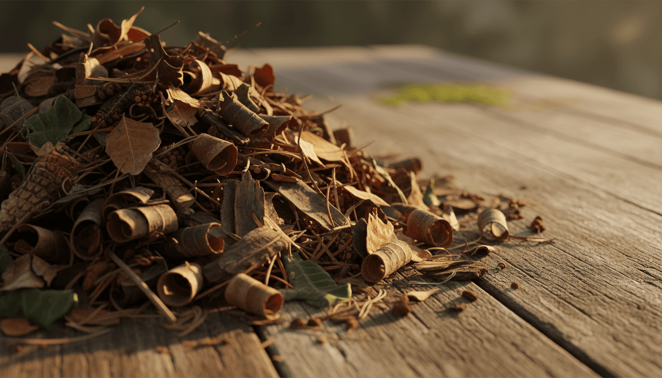 Forest biomass material